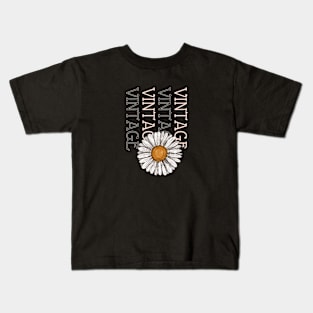 Daisies Retro Vintage Since Minimalist Positive Kids T-Shirt